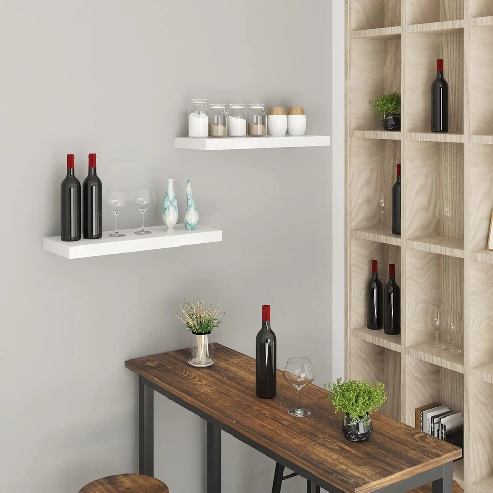 Mensola da Muro Scaffale Sospeso da Parete Libreria Piccola per Soggiorno Camere - Immagine 4 di 4