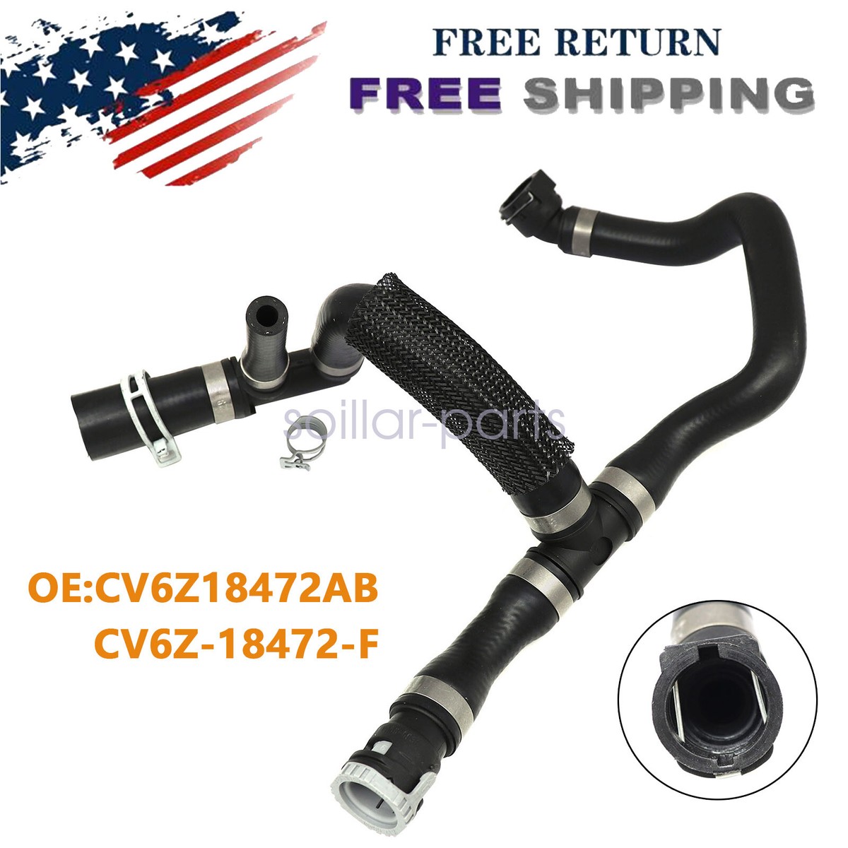 CV6Z18472AB For Ford Escape 2013-16 NEW HVAC Heater Water Hose