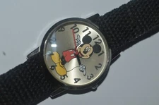 Mickey Mouse Watch By MZB 33mm Unisex Quartz 9 In Strap Rotating Arms Tested Wor