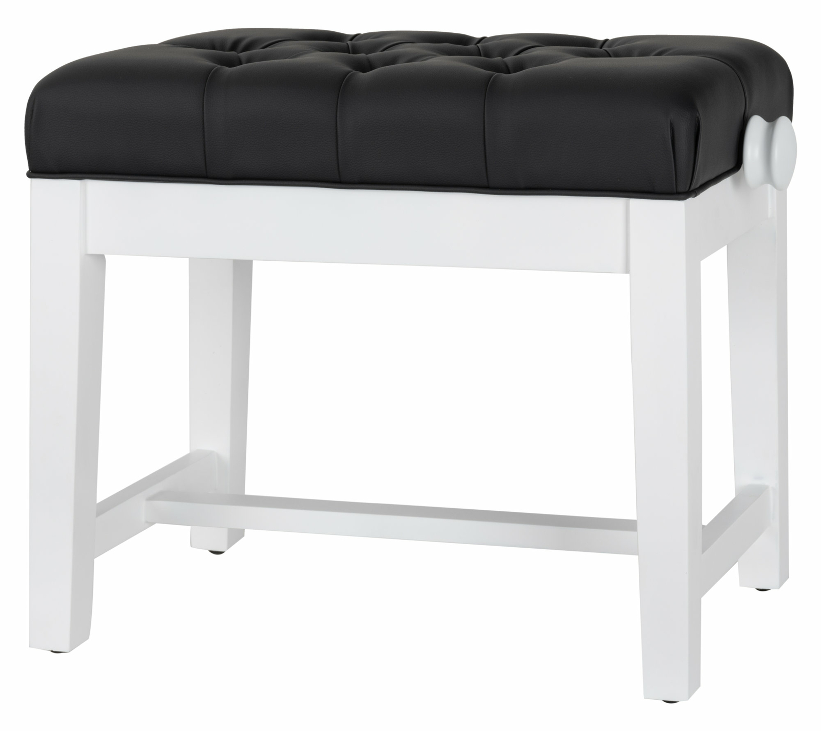 Sgabello Panca per Pianoforte Seduta Legno e Similpelle Regolabile Bianco Opaco