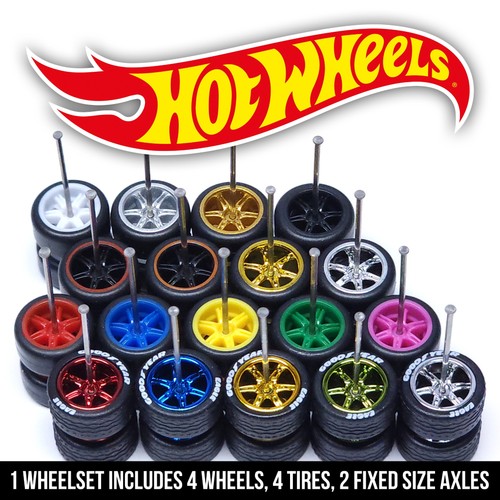 1/64 Scale RPF1 v5 - 6 SPOKE Real Riderz Wheels Rims Tires Set for Hot - Picture 13 of 31