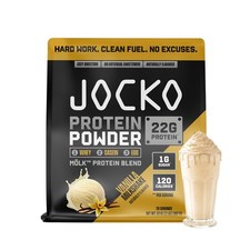 Jocko Fuel Whey Protein Powder, Vanilla Milkshake, 22g Protein, Digestive Enz...