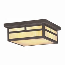 Used Livex Lighting 2146-07 Montclair Mission - 3 Light Outdoor Flush Mount in