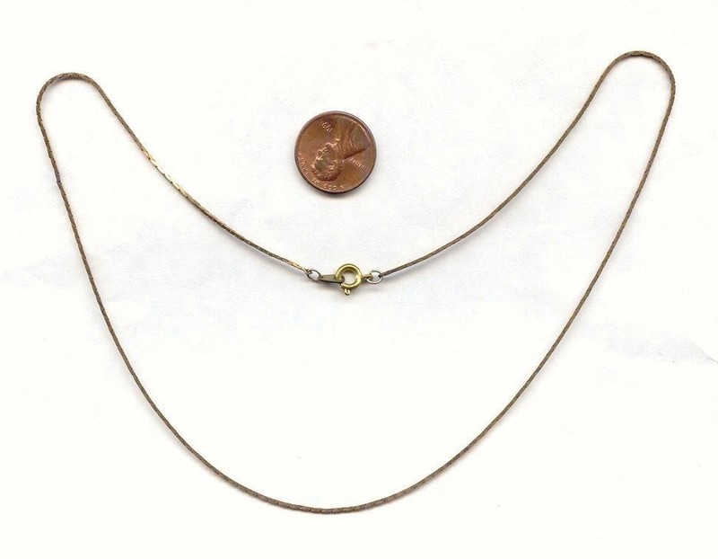 3 VINTAGE SOLID BRASS .5mm. WIDE THIN FINE COBRA CHAIN 18" NECKLACES CH94