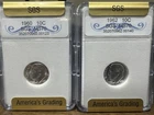 Choice Silver 1960 1962 Roosevelt Dime Gem BU Collection Lot Of 2