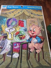 Whitman Puzzle Bugs Bunny Porky Pig 4514D 1973 Vintage Frame -Tray Puzzle