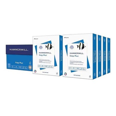 Hammermill Copy Plus 8.5'' x 11'' Printer Paper, 20 lb 92 Bright White 4000 Sheets