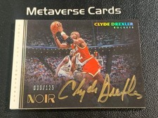 2019-20 Panini Noir Clyde Drexler Spotlight Signatures Auto /125 Rockets