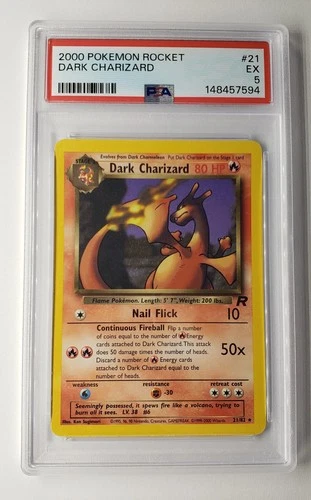 2000 POKEMON ROCKET #21 DARK CHARIZARD | PSA 5