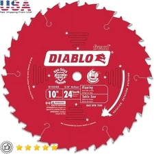 10" Circular Saw Blade 24T Perma Shield Non-Stick Durable Cutting New