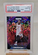Patrick Beverley /50 2017 Panini Prizm Fast Break Pink PSA 10