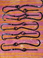 TEN.Large Plant Hangers. J .Shape.Made Buy Me..Forged From New C.1045 STRONG.