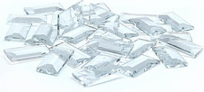 Beveled Glass Squares 1.5 x 4 Inches - 30 Pieces for Stained Glass Art