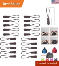 Fashionable 20PCS Zipper Pulls in Dark Beige – Multi-Use Replacement Tabs