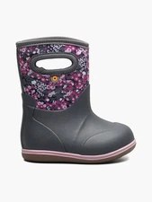 Bogs Baby Classic Impressionist Floral Toddler's Rain Boots, Dark Gray Multi, T8