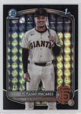 2025 Bowman Chrome Prospects Black Geometric Refractor 4/10 Djean Macares 4k8