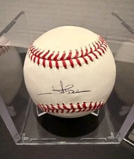 Jim Abbott Signed Official MLB Baseball Yankees Angels BAS QR Likely Pass