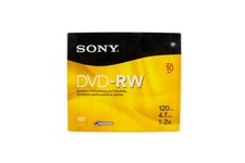 Sony DVD-RW Recordable 10 Pack 4.7GB 120 Min Discs With Cases Factory Sealed NEW