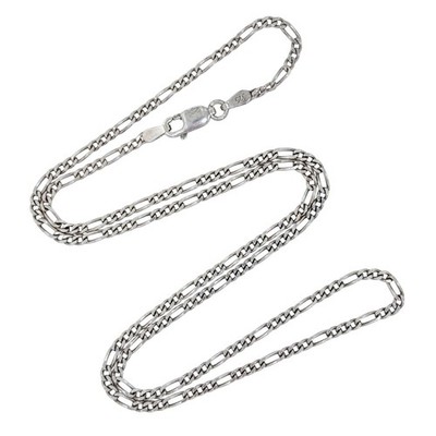 Estate Sterling Silver 925 2.0mm Figaro Link Chain Necklace 18''