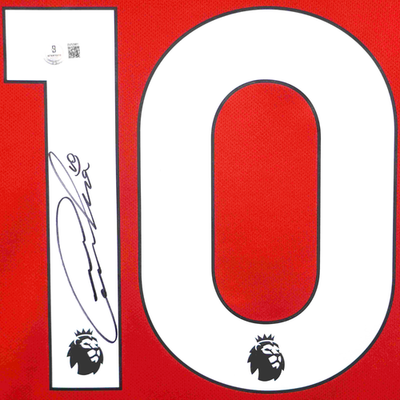 Matheus Cunha Signed Manchester United Home Soccer Jersey #10 with