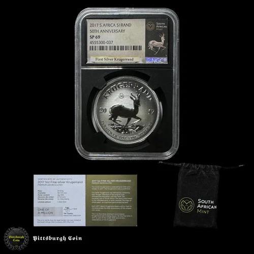 2017 South Africa Silver Krugerrand S1R 1 Ozt. .999 Silver NGC SP69