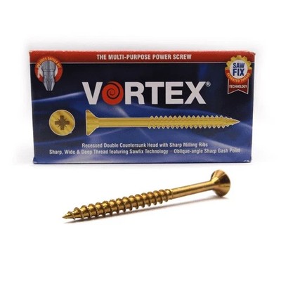 Vortex Mehrzweck Kraftschraube Holz MDF Doppelsenkkopf ALLE GRÖßEN auf Lager