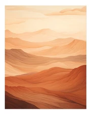 Serene Desert Landscape Wall Art Poster - Tranquil Home Decor