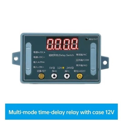 DC5V/24V 10A Adjustable Time Delay Relay Module LED Digital Timer Switch +Case