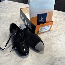 Bloch Black Patent Leather Children s Tap Shoes, Size 3.5 N