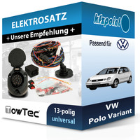 Towtec E-Satz 13Polig Universell Passend für VW Polo Variant Elektrosatz