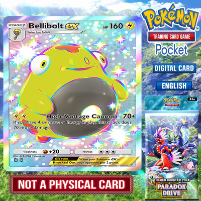 Pokemon TCG Pocket - Shiny Bellibolt EX from PARADOX DRIVE