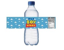 12 Baby shower It's a Boy Story personalized Water Bottle Labels