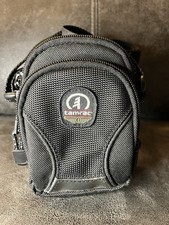 Tamrac Small Camera Bag Case Black Shoulder Strap Compact Zippered Pouch Travel