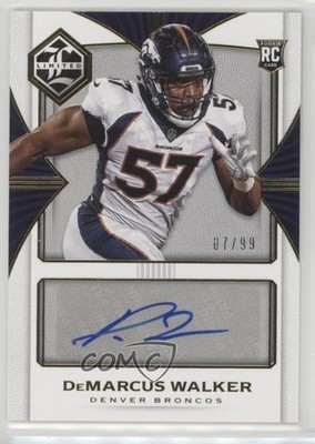 2017 Panini Limited Rookie Auto 7/99 DeMarcus Walker #200 Rookie Auto RC d4e