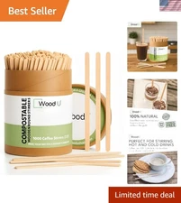 Wooden Coffee Stirring Sticks 7.5 Inch Eco-Friendly 1000 pcs for Coffee Cockt...