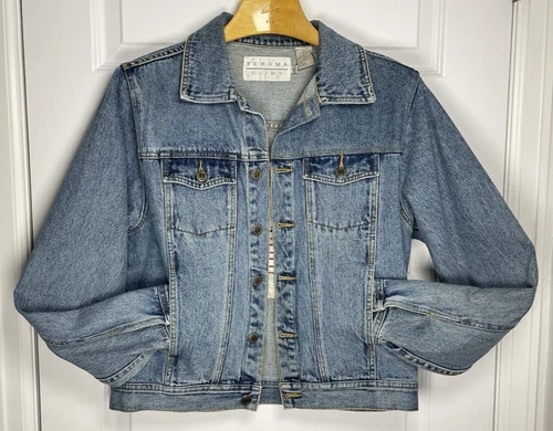 VTG Tehama-Clint Eastwood American Flag Embroidered Denim/Jean Jacket Unisex S image 2