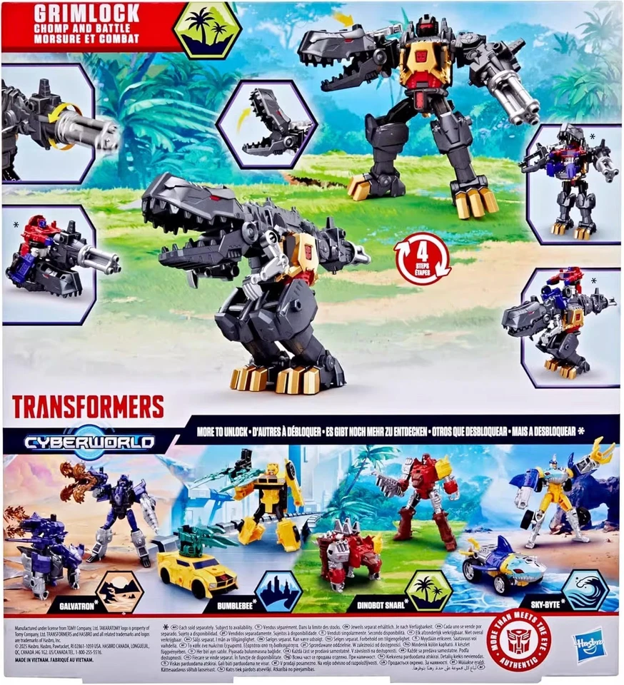 New Transformers Grimlock Autobot Hasbro Cyberworld Action Figure Dinosaur Toys - Image 4 of 4