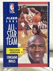 MICHAEL JORDAN 1991-92 FLEER ALL-STAR TEAM CARD #211! CHICAGO BULLS