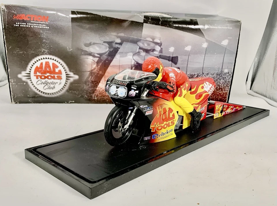Action Antron Brown Mac Tools 2001 Pro Stock Bike 1:9 Scale Diecast Case and Box - Image 4 of 4