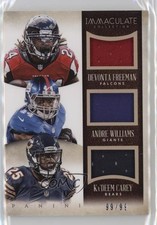 2014 Immaculate Trios 99/99 Devonta Freeman Andre Williams Ka'Deem Carey 3b8