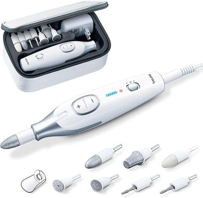 Beurer MP42 Manicure/Pedicure Set with 7 Attachments - White case