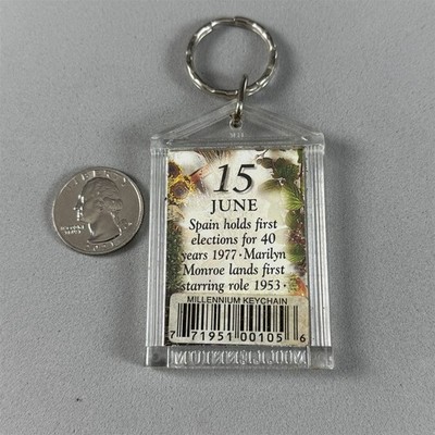 Millennium June 15th Birthday Events Personality Traits Keychain Key Ring #55669