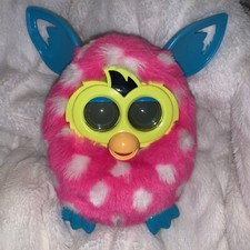 Hasbro Furby Boom Polka Dot Pink And White 2012 Interactive Toy Tested Works