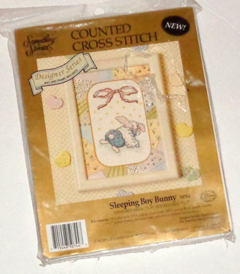 Vintage Something Special Counted Cross Stitch Kit Sleeping Boy Bunny