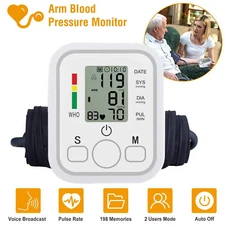 Digital Automatic Blood Pressure Monitor Upper Arm BP Machine Heart Rate Machine