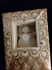 Margaret Furlong Bisque Angel on Shell Daisy Ornament 1993 Stand 2.5" In Box