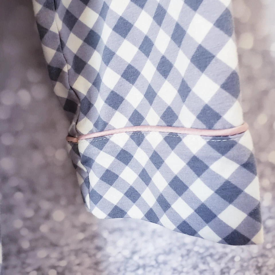 Vestido de Noche Soma Abrazable Estampado de Guinga Rosa y Gris Camisa para Dormir Talla XS Foto 4 de 4