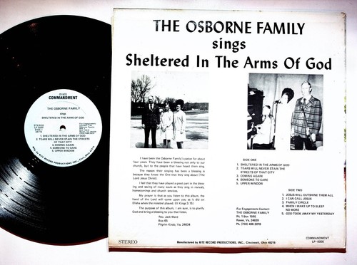 1970s Osborne Family Sheltered In Arms Vinyl LP - Picture 2 of 4