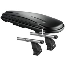 Dachbox JUXT500L+Dachtr&auml;ger Tema kompatibel mit Mercedes B W246 5T&uuml;rer 12-18 Alu