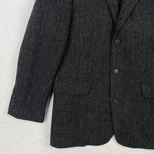 J Crew Blazer Coat Mens 40S Short Suit Moon Yorkshire Tweed Wool Herringbone - Picture 4 of 13